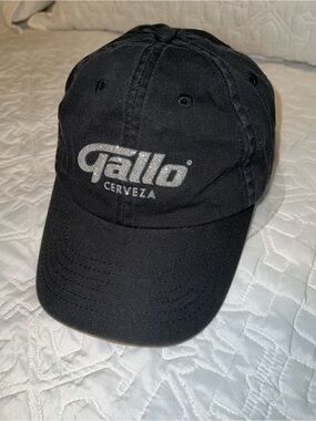 Gallo Cerveza Black Baseball Cap - Logo Adjustable Hat